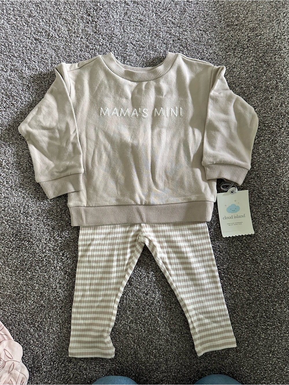 Cloud Island "Mama's Mini" Beige Baby Matching Set